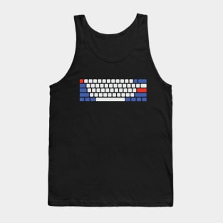 Mechanical Keyboard Blue White Blue Tank Top